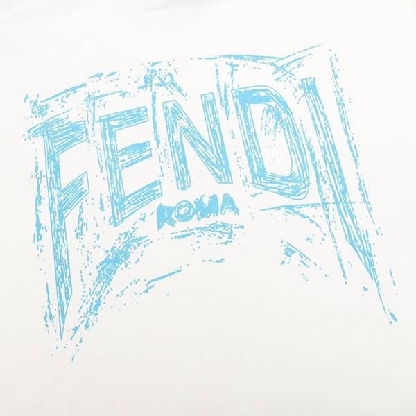 フェンディ ロゴ プリント コットン Tシャツ コピー fes50020